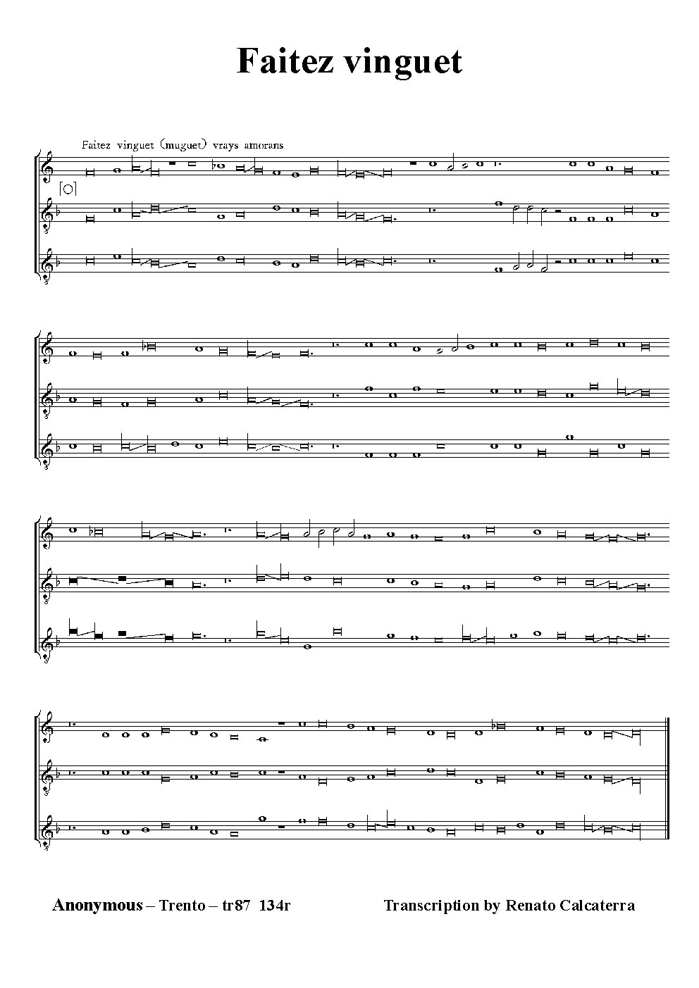Faitez vinguet - Choir Script PDF Thumbnail