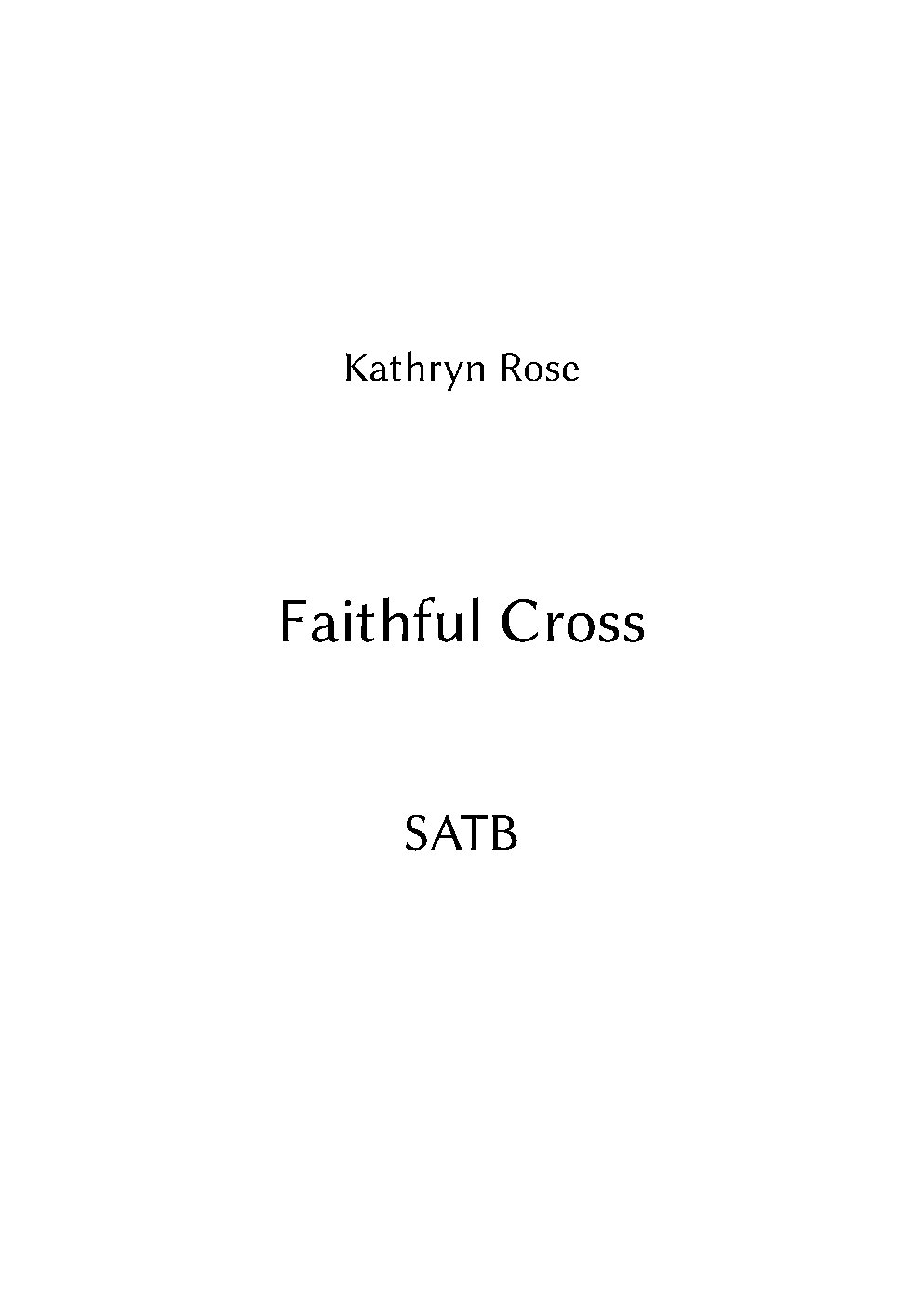 Faithful Cross - Choir Script PDF Thumbnail