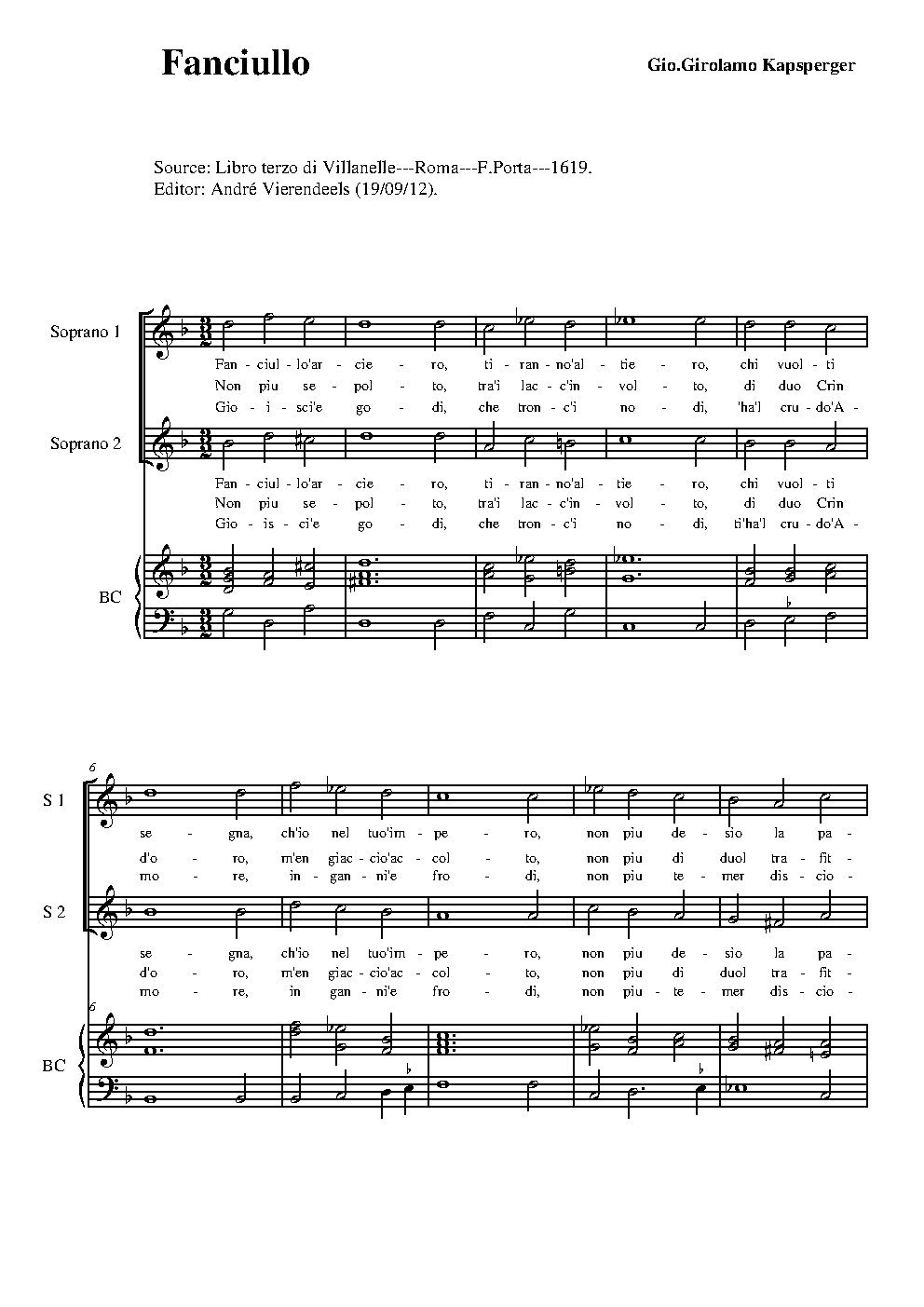 Fanciullo - Choir Script PDF Thumbnail