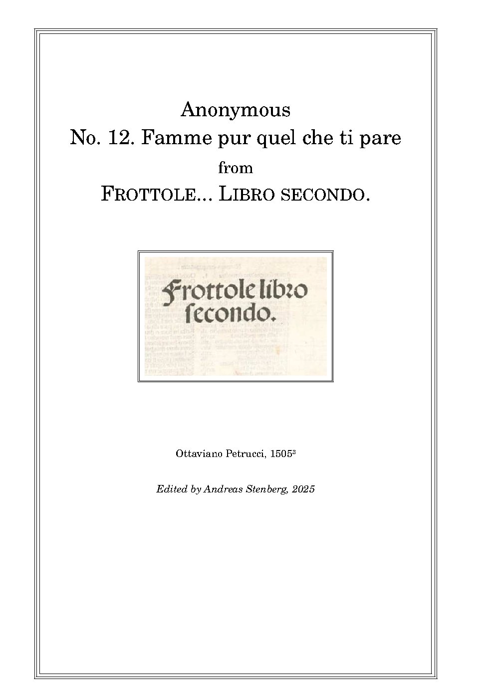 Famme pur quel che ti pare - Choir Script PDF Thumbnail