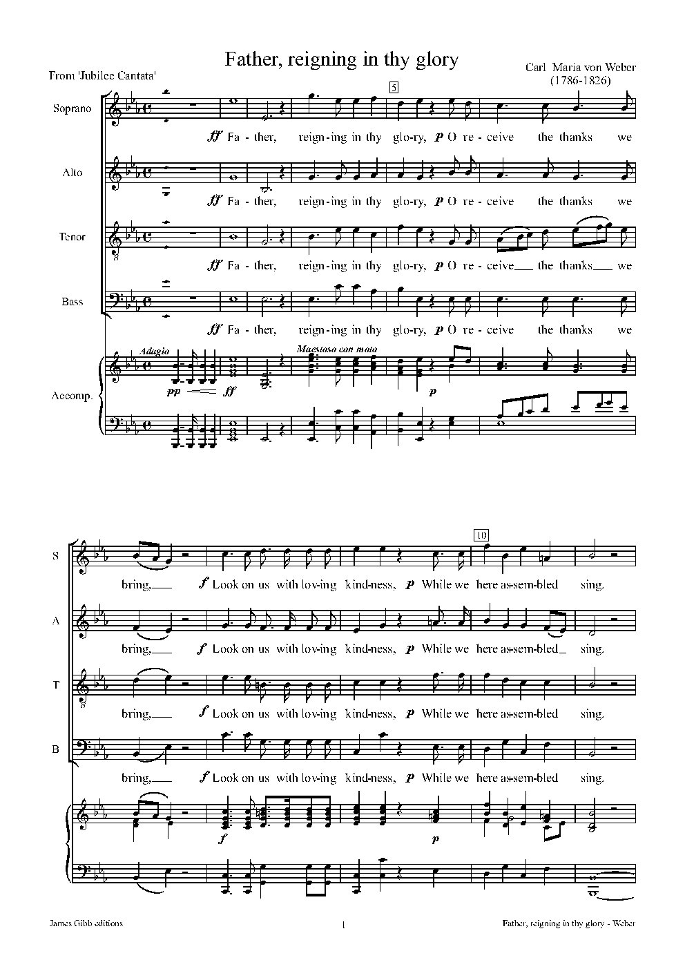 Father, reigning in thy glory - Choir Script PDF Thumbnail
