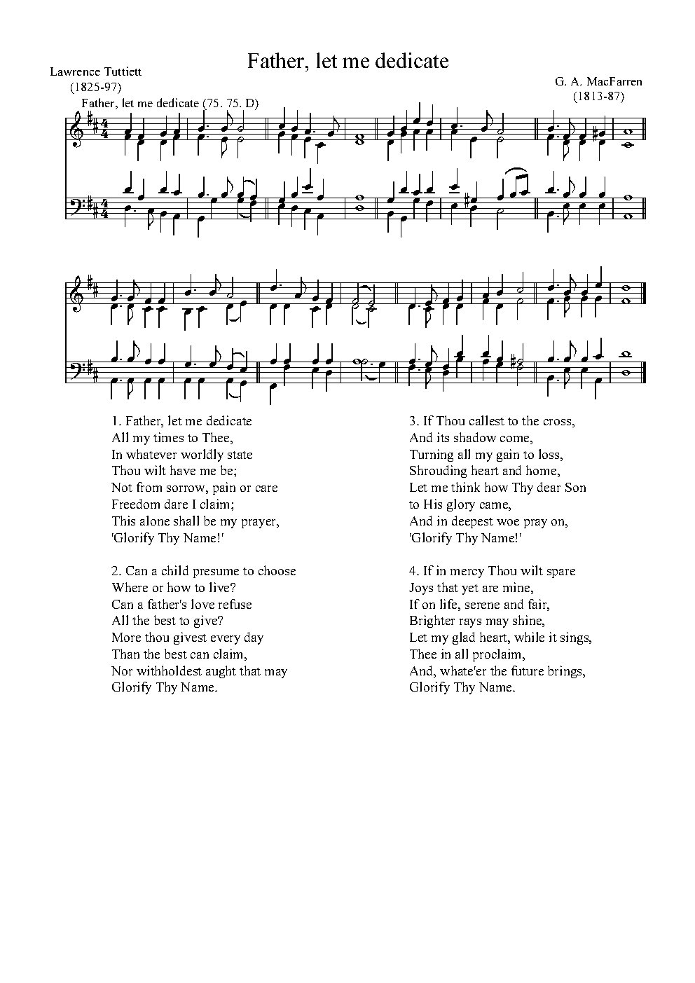 Father, let me dedicate