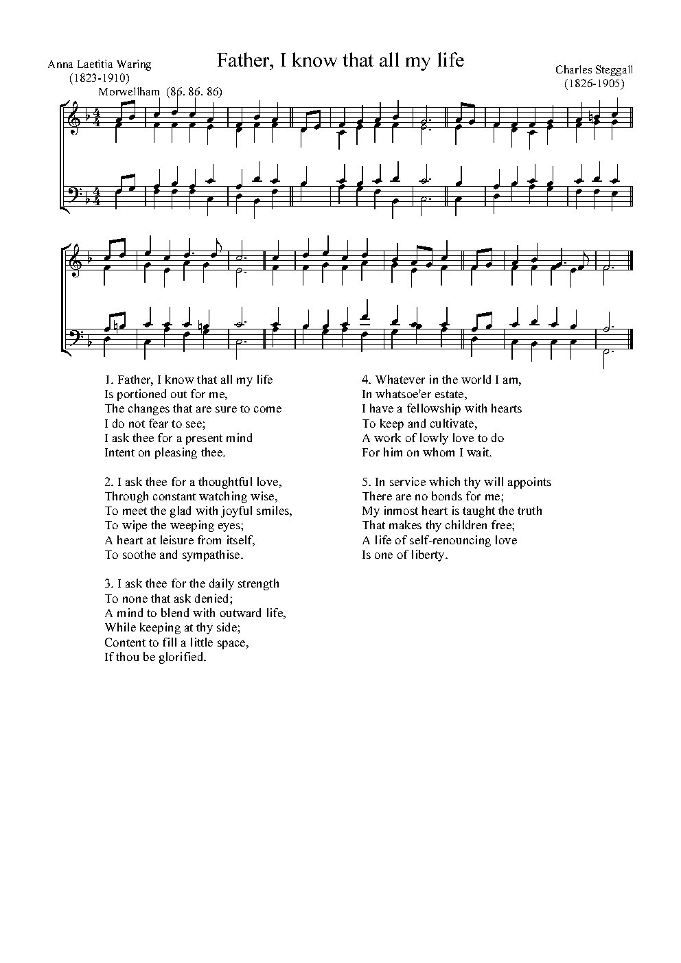 Father, I know that all my life - Choir Script PDF Thumbnail