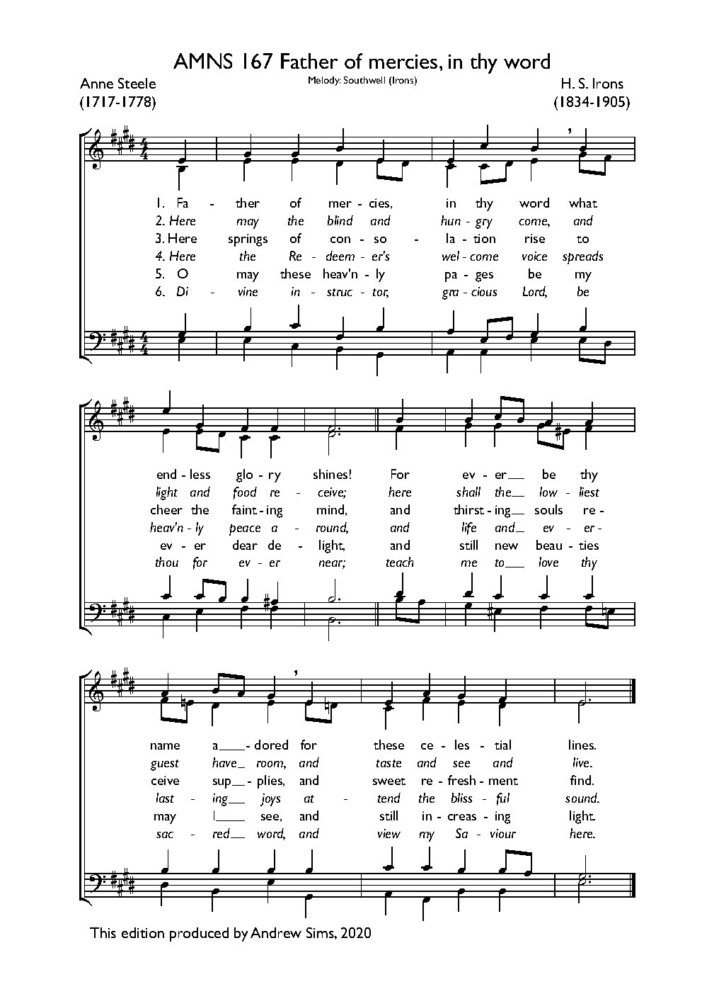 Father of mercies, in thy word