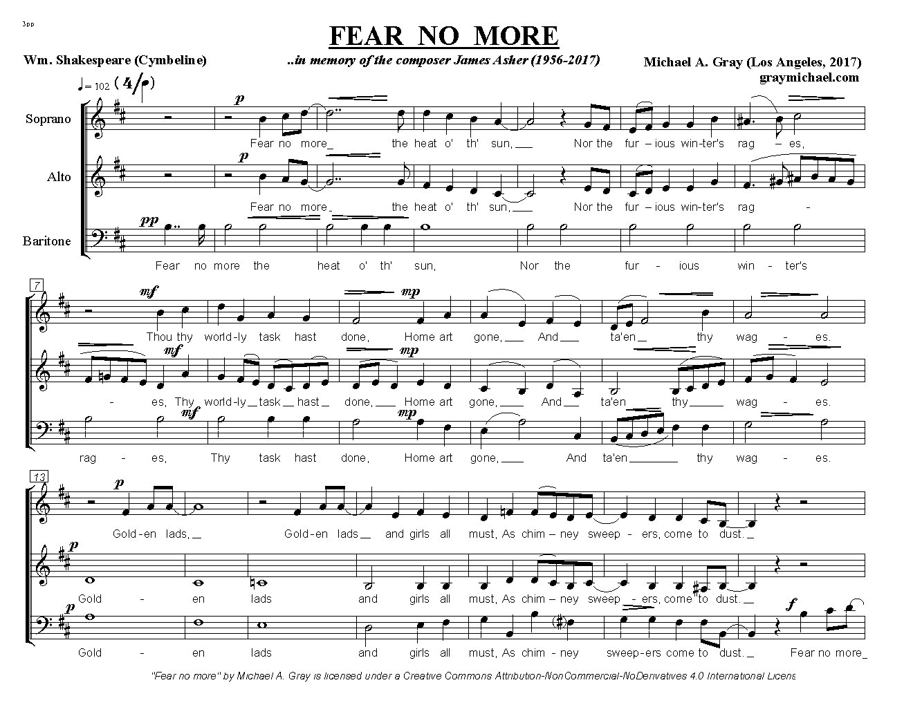 Fear no more