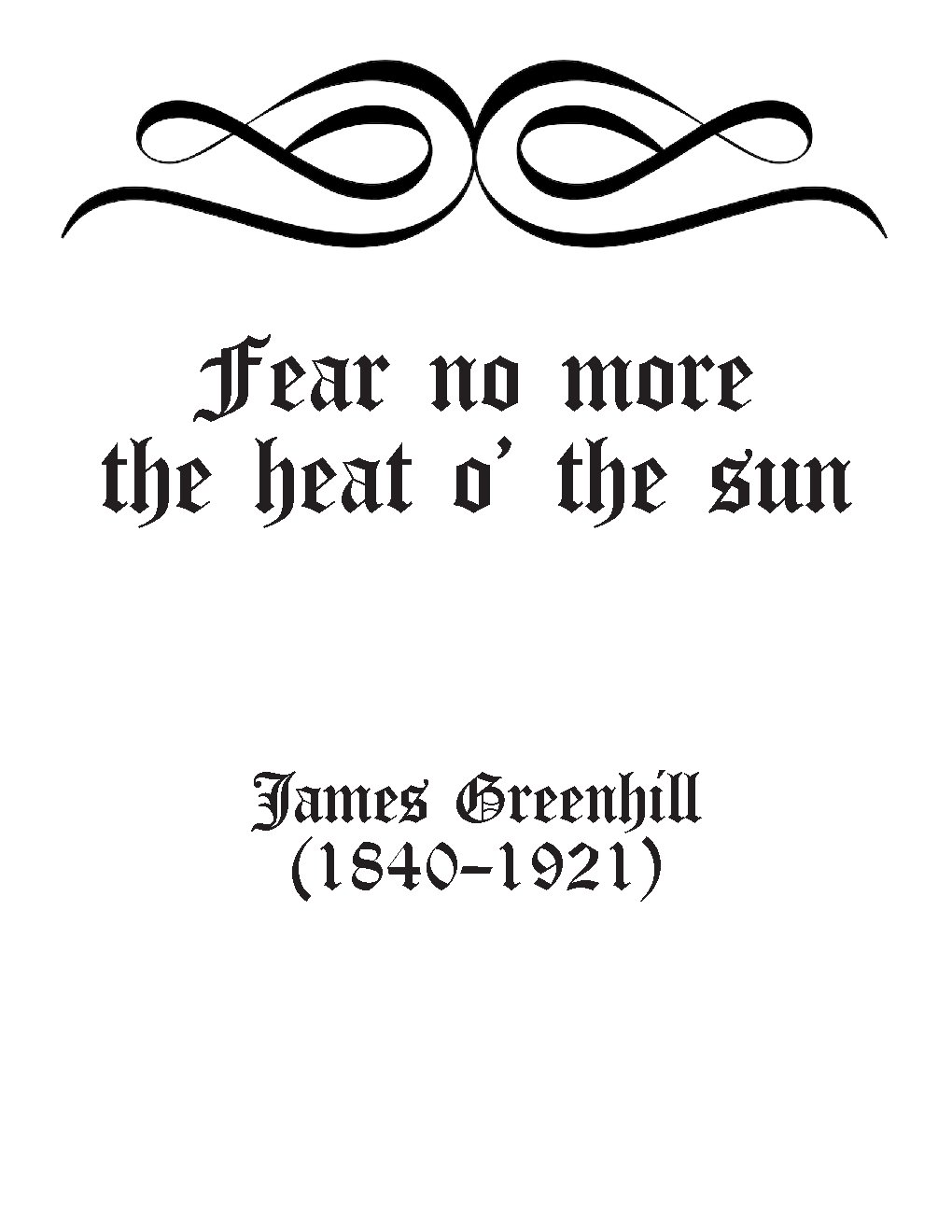Fear no more the heat o’ the sun - Choir Script PDF Thumbnail