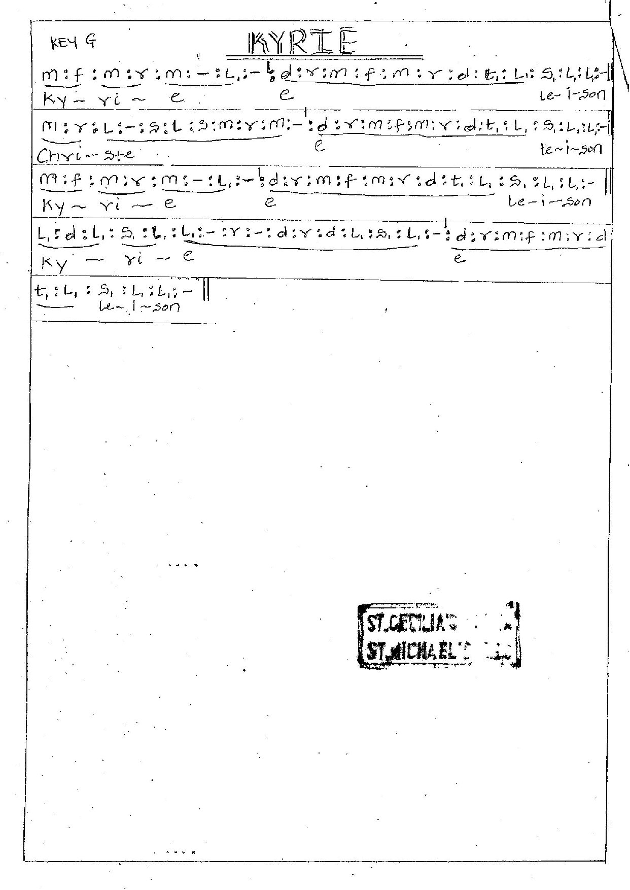 Kyrie - Download Choir Script PDF