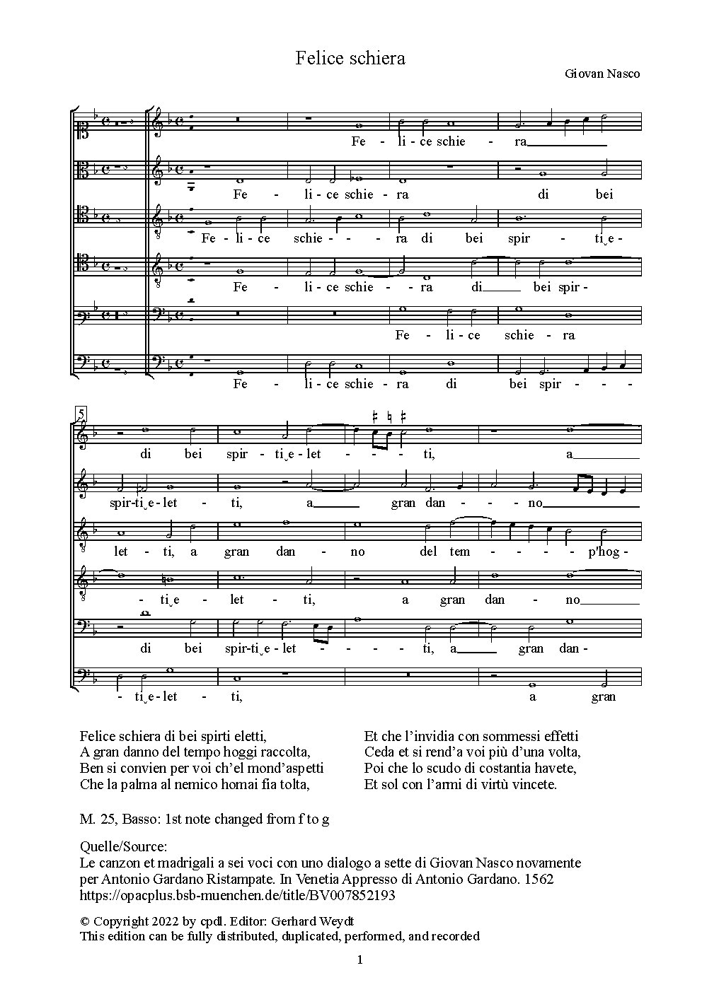 Felice schiera - Choir Script PDF Thumbnail