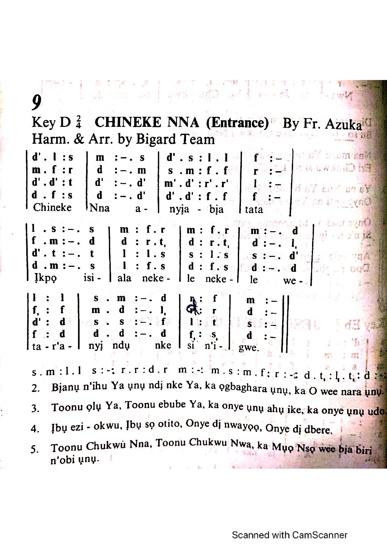 (ENT) Chineke Nna - Fr. Azuka - Download Choir Script PDF
