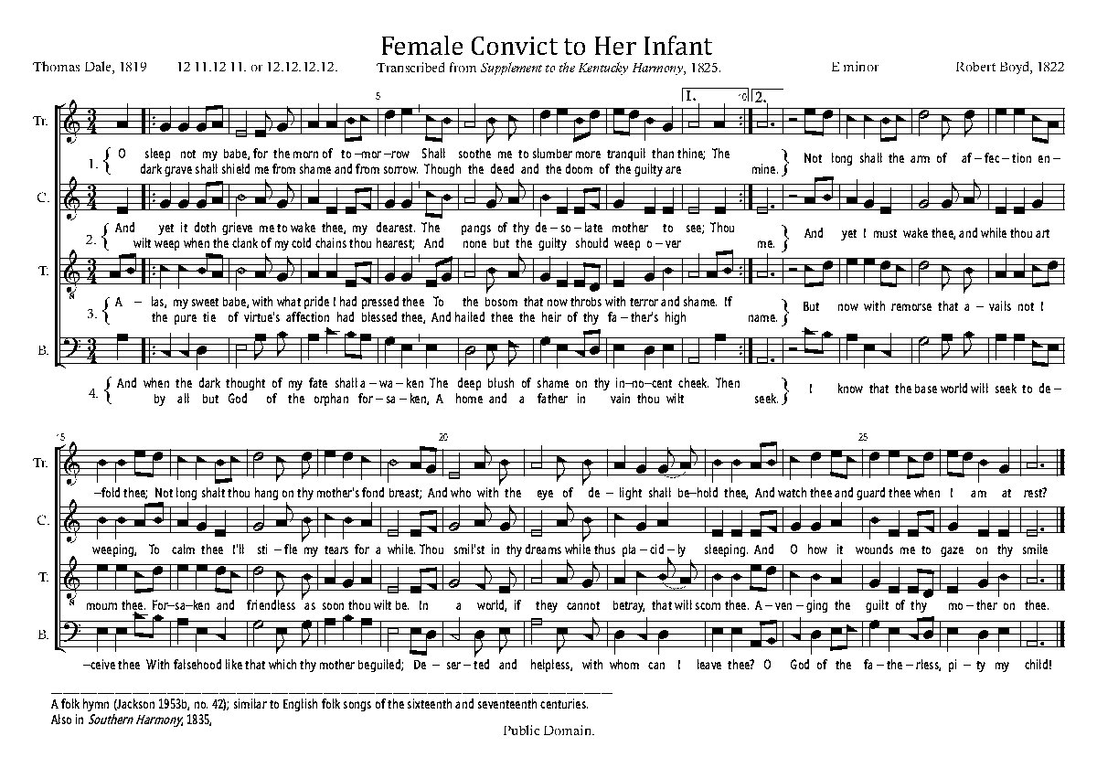 Female Convict - Choir Script PDF Thumbnail