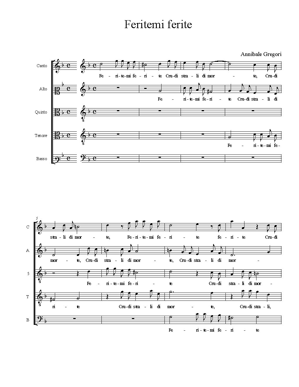 Feritemi ferite - Choir Script PDF Thumbnail