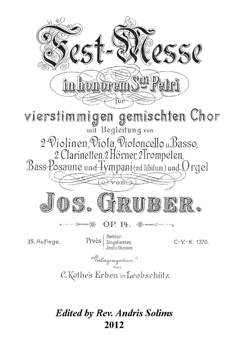 Fest-Messe in honorem Sancti Petri