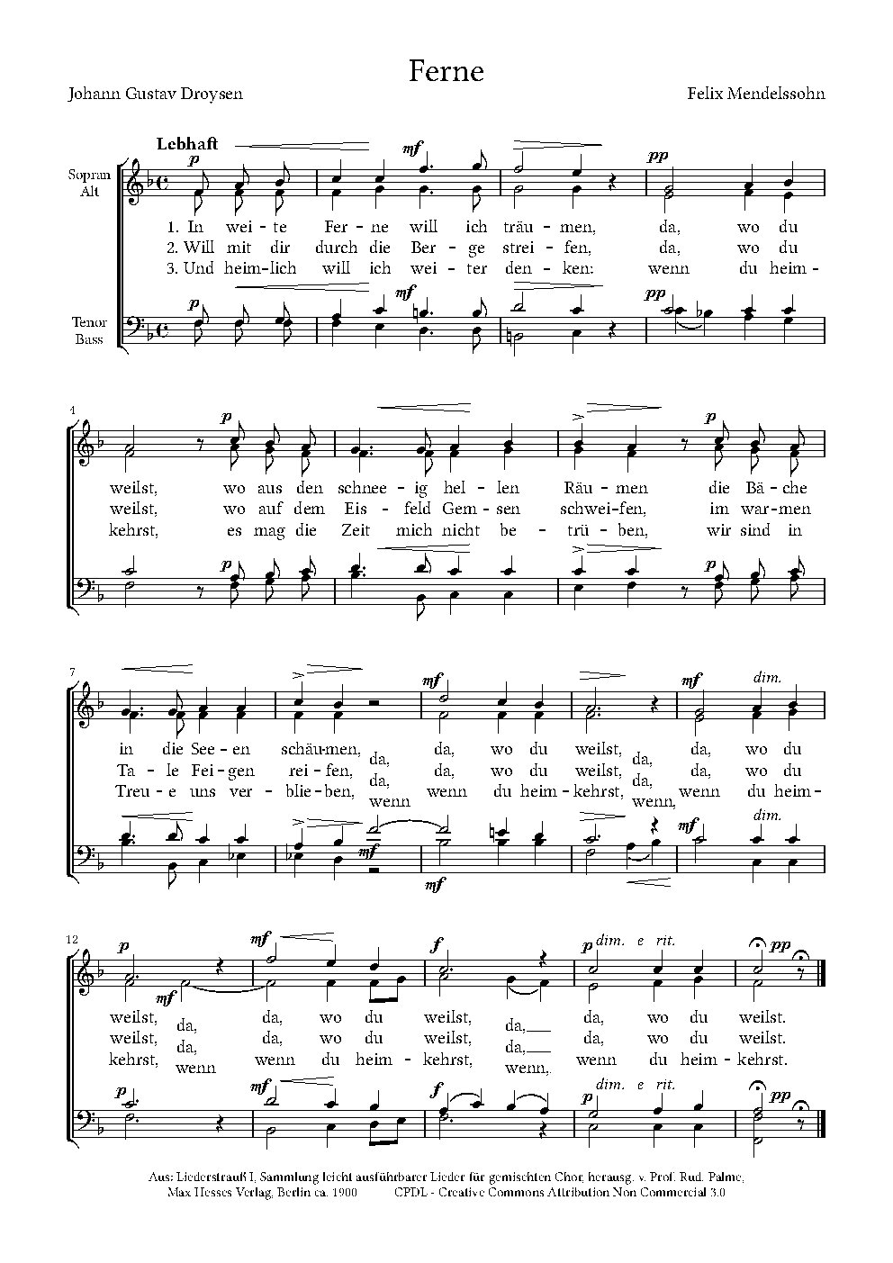 Ferne, Op. 9, No. 9