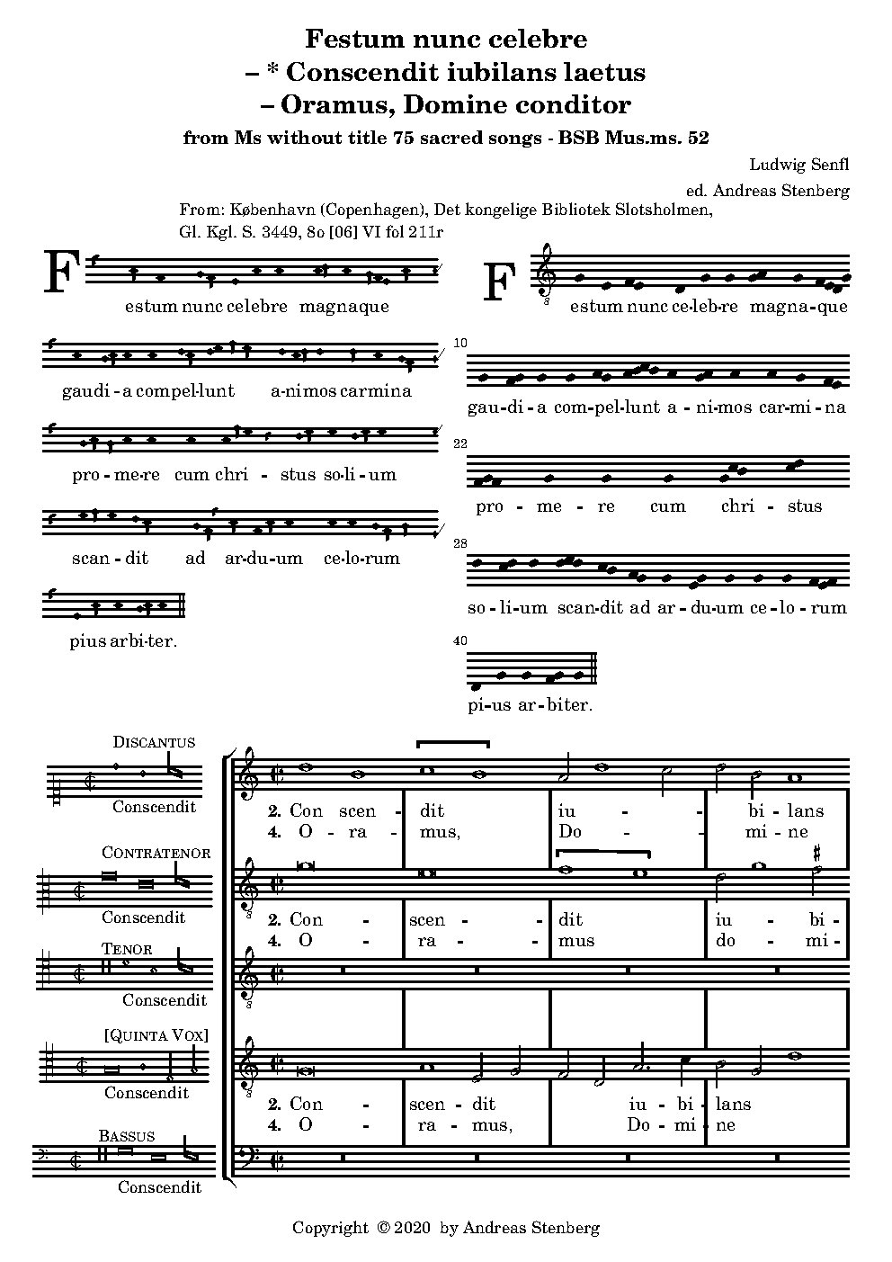 Festum nunc celebre – *Conscendit iubilans laetus - Choir Script PDF Thumbnail