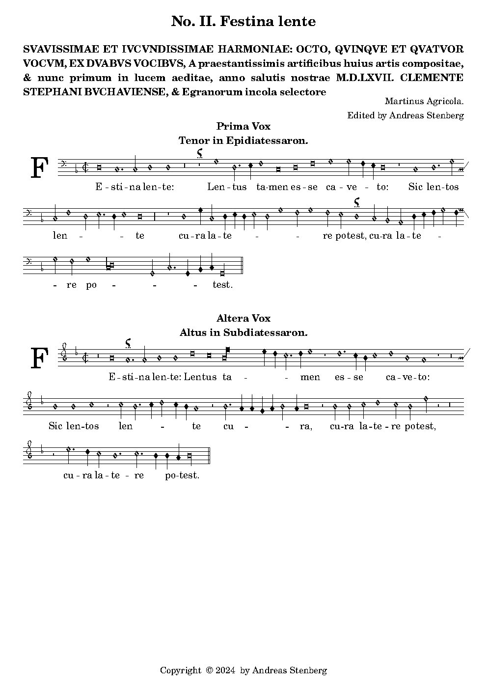 Festina lente - Choir Script PDF Thumbnail