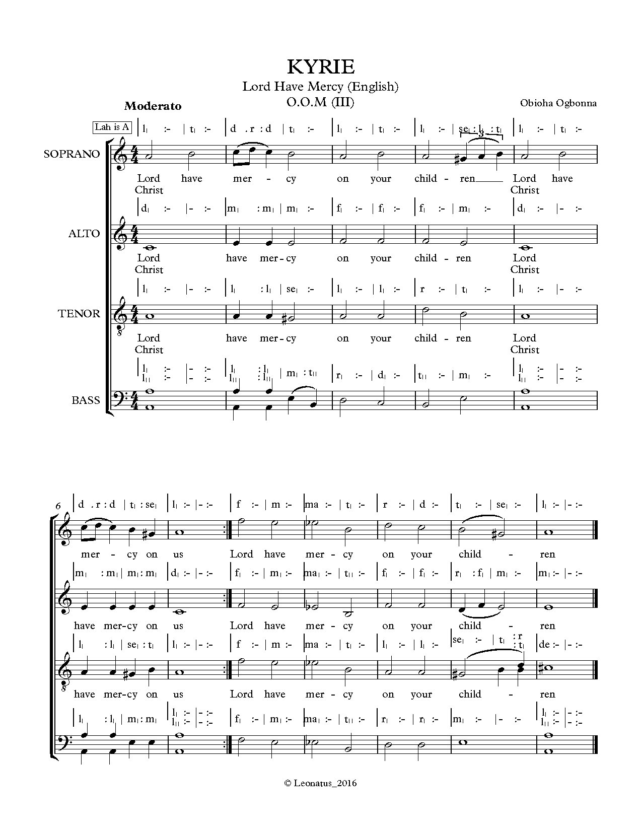 O.o.m Iii (lord Have Mercy) - Download Choir Script PDF
