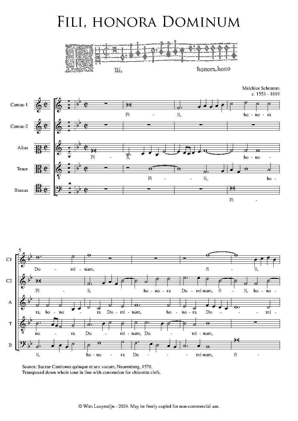 Fili honora Dominum