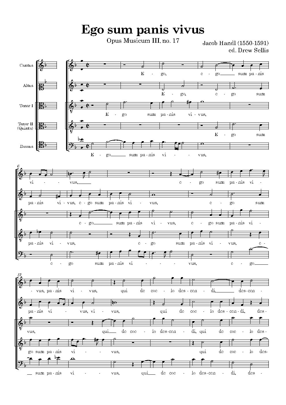 Ego sum panis vivus - Choir Script PDF Thumbnail