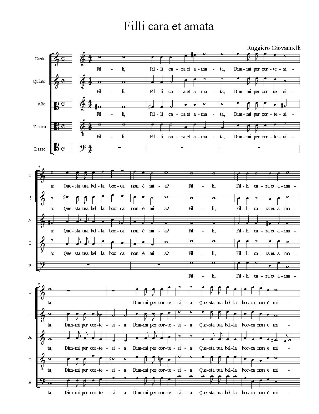 Deus, Deus noster / Filli cara