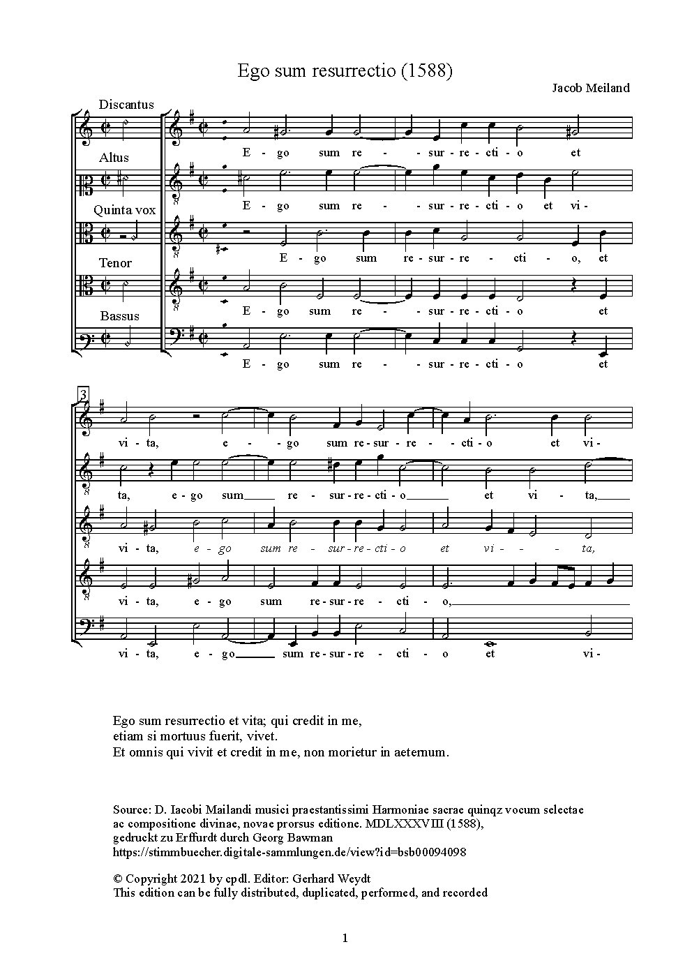 Ego sum resurrectio