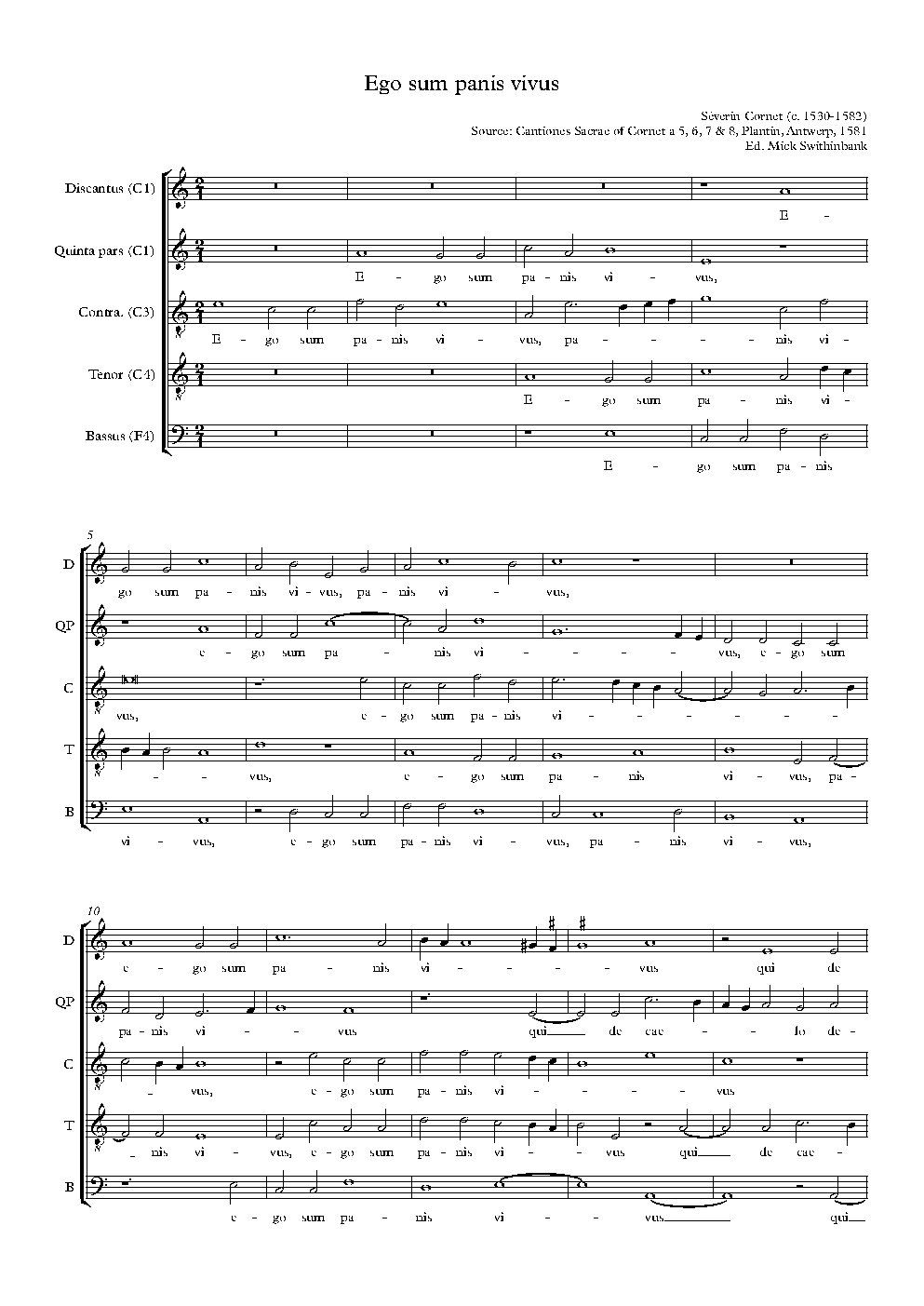 Ego sum panis vivus - Choir Script PDF Thumbnail