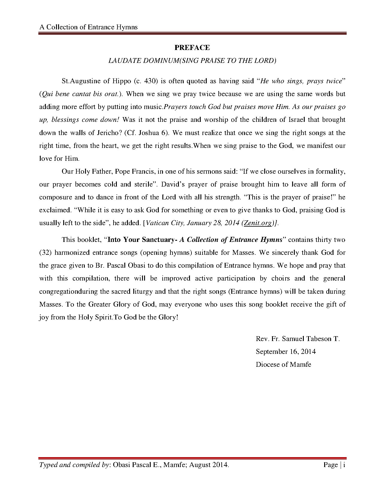 (Ent) Hymn Book - Download Choir Script PDF