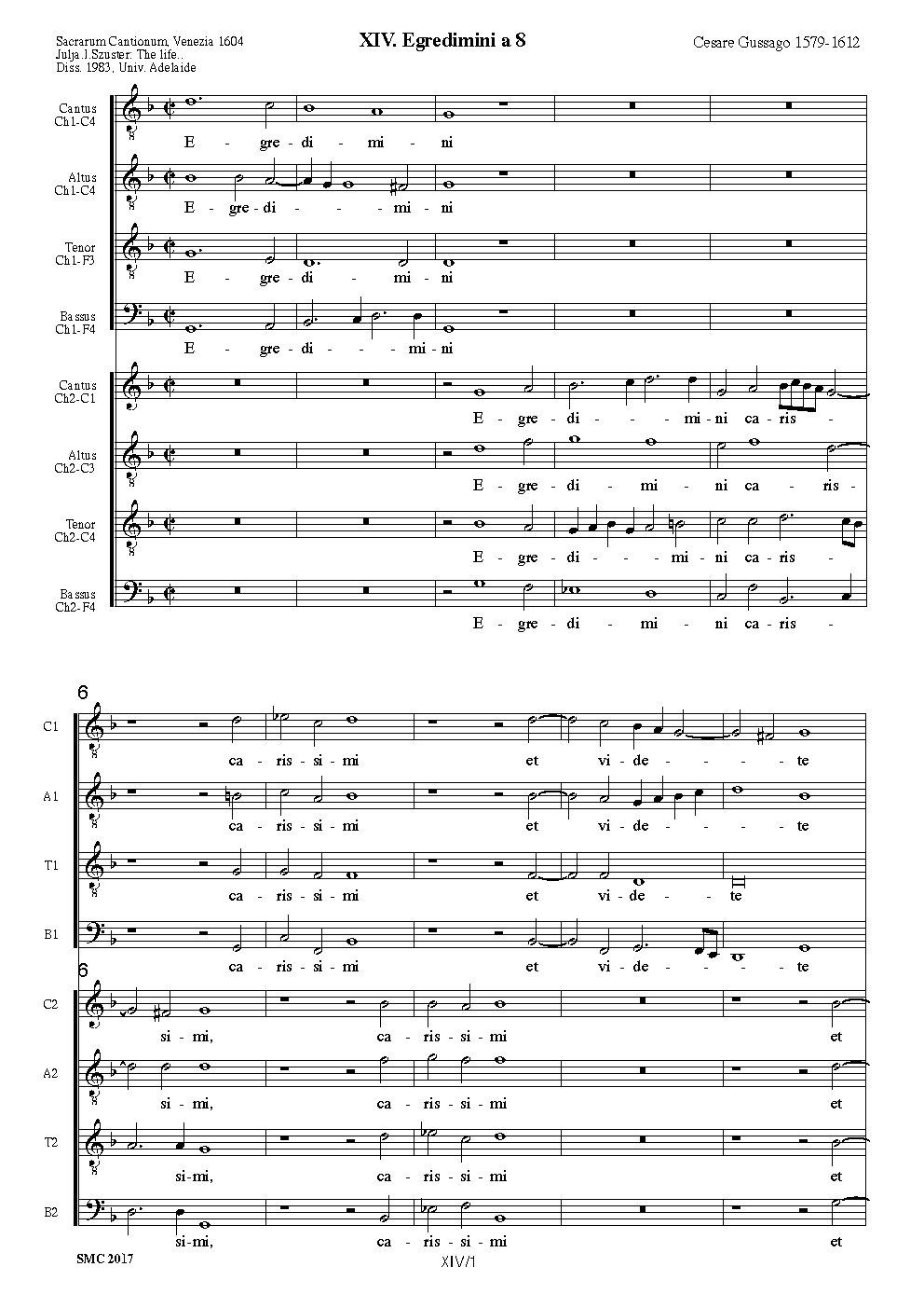 Egredimini carissimi a 8