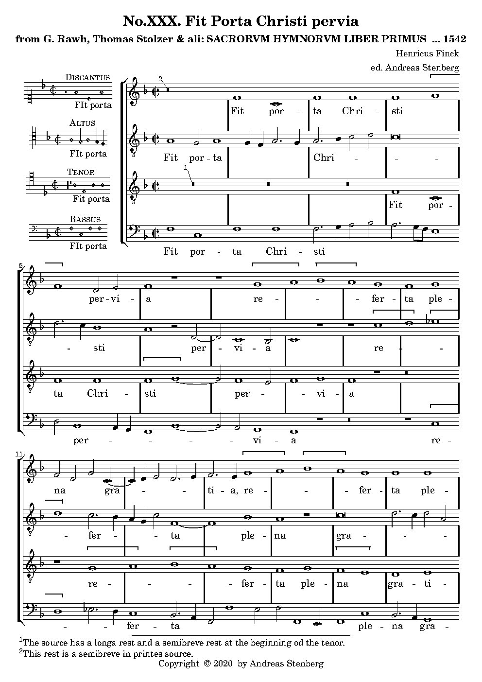 Fit Porta Christi pervia - Choir Script PDF Thumbnail
