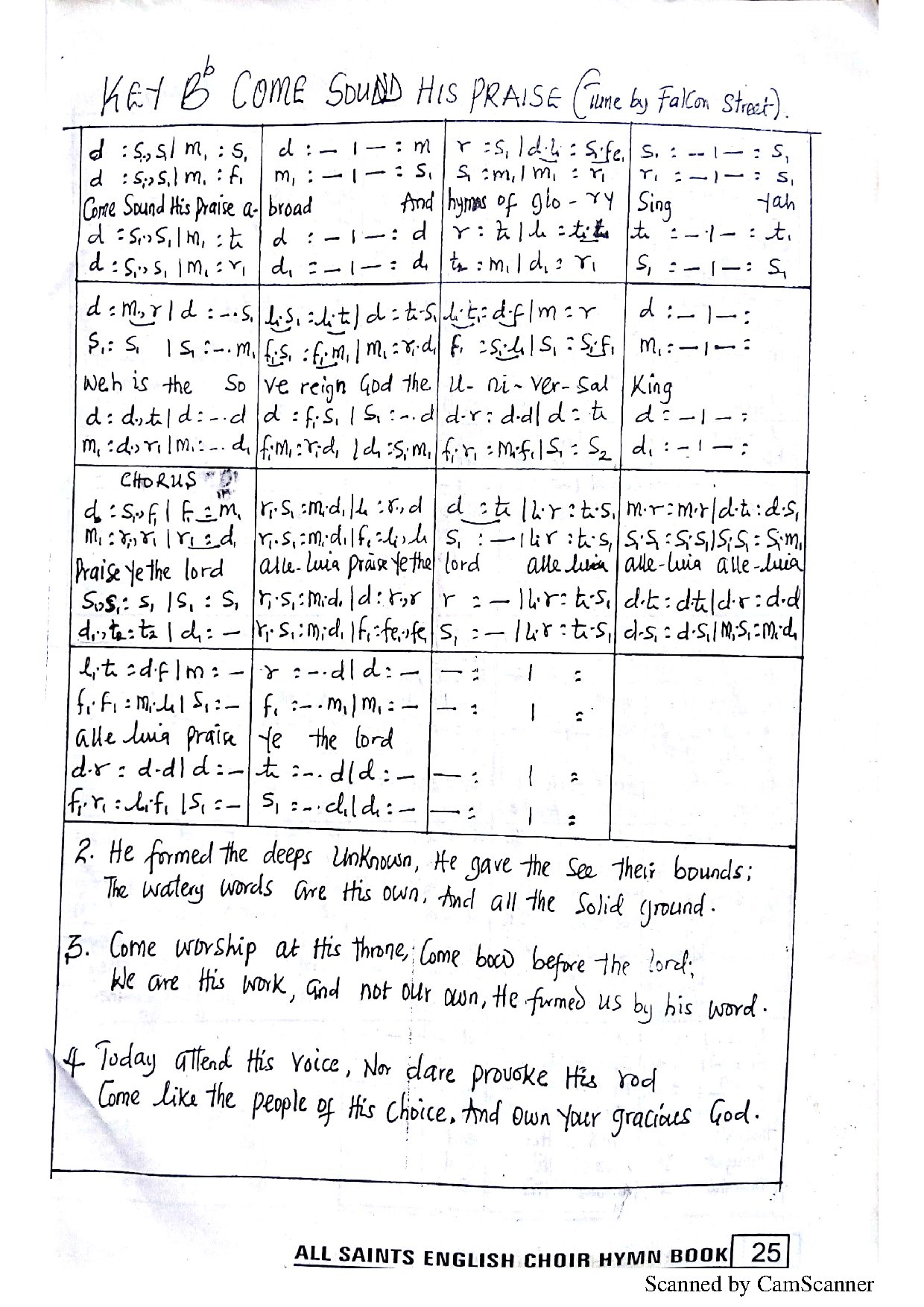 (Ent) Come-sound-his-praise-abroad - Download Choir Script PDF