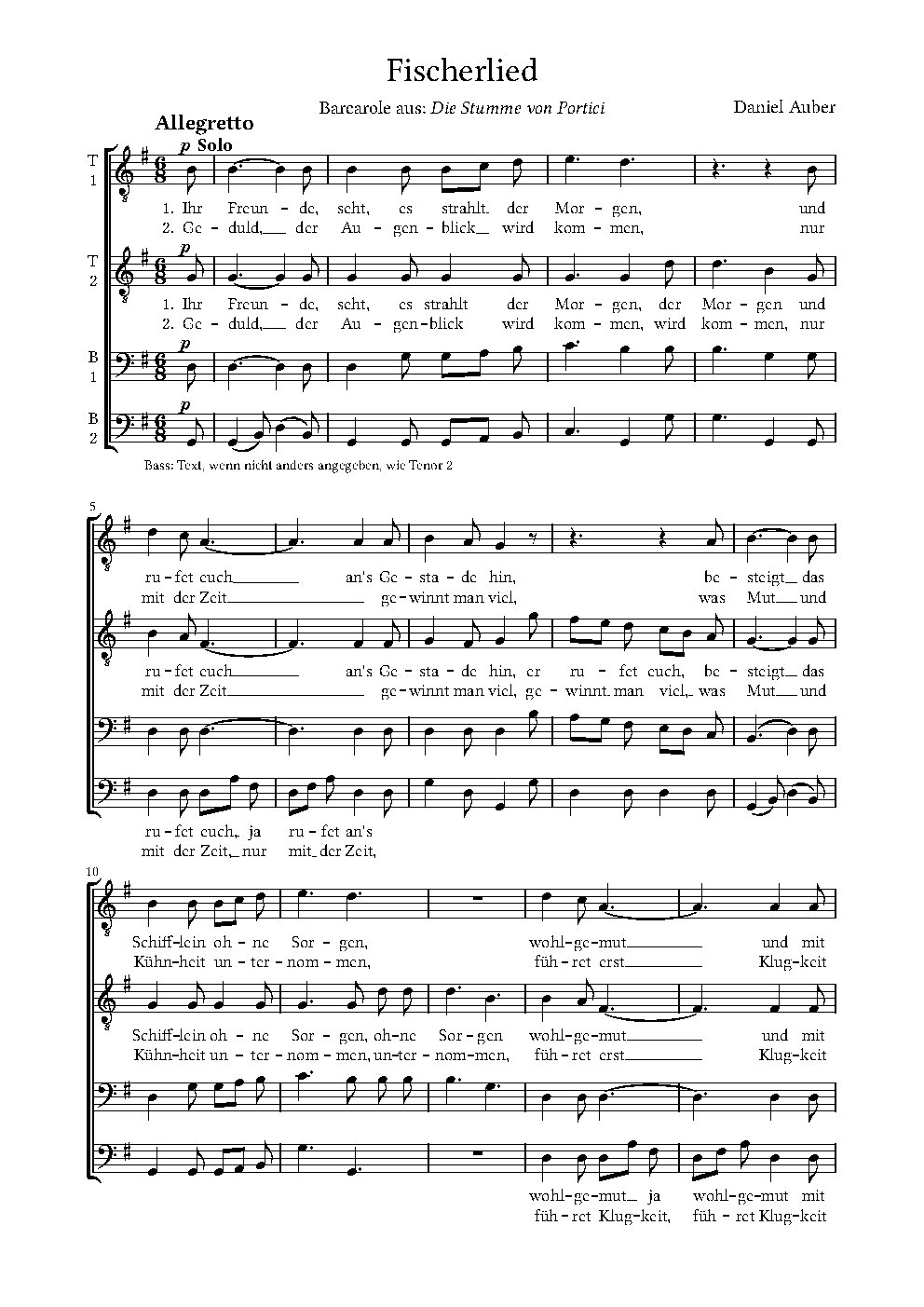 Fischerlied - Choir Script PDF Thumbnail