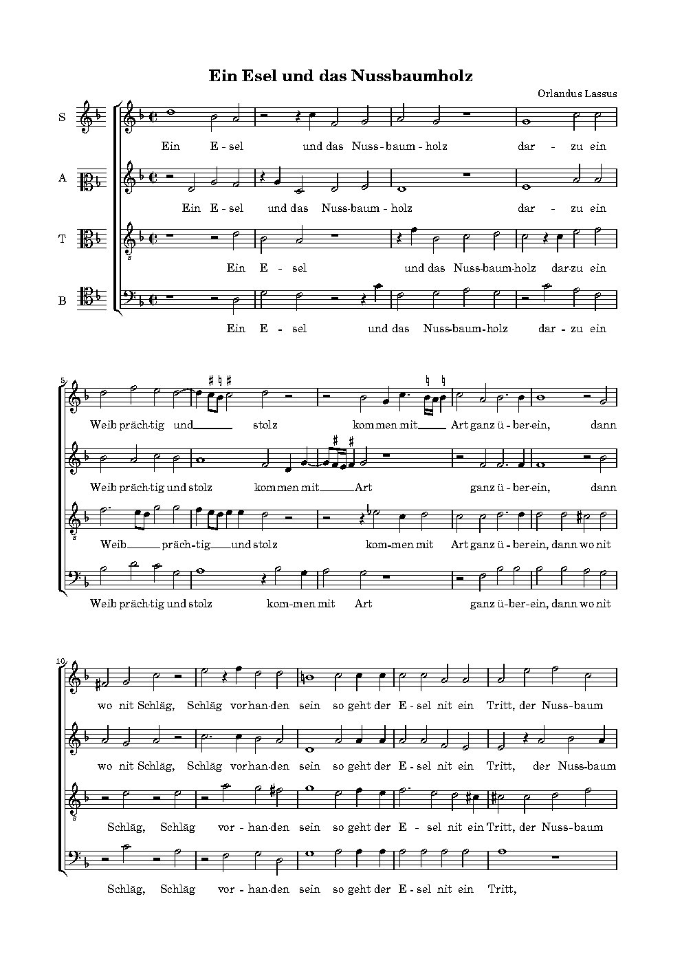 Ein Esel und das Nussbaumholz - Choir Script PDF Thumbnail