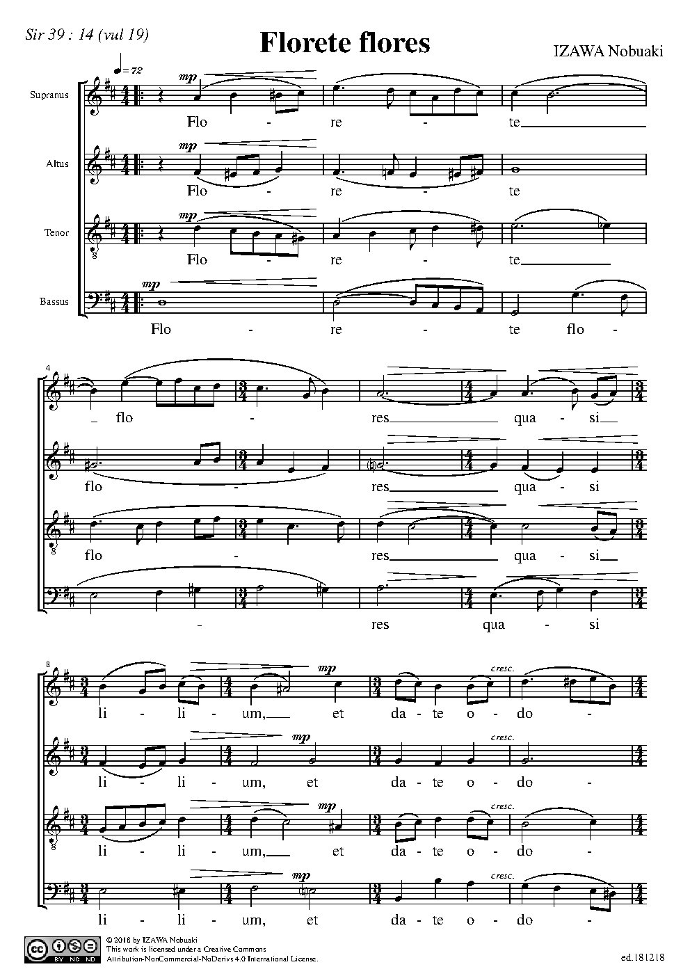 Florete flores - Choir Script PDF Thumbnail