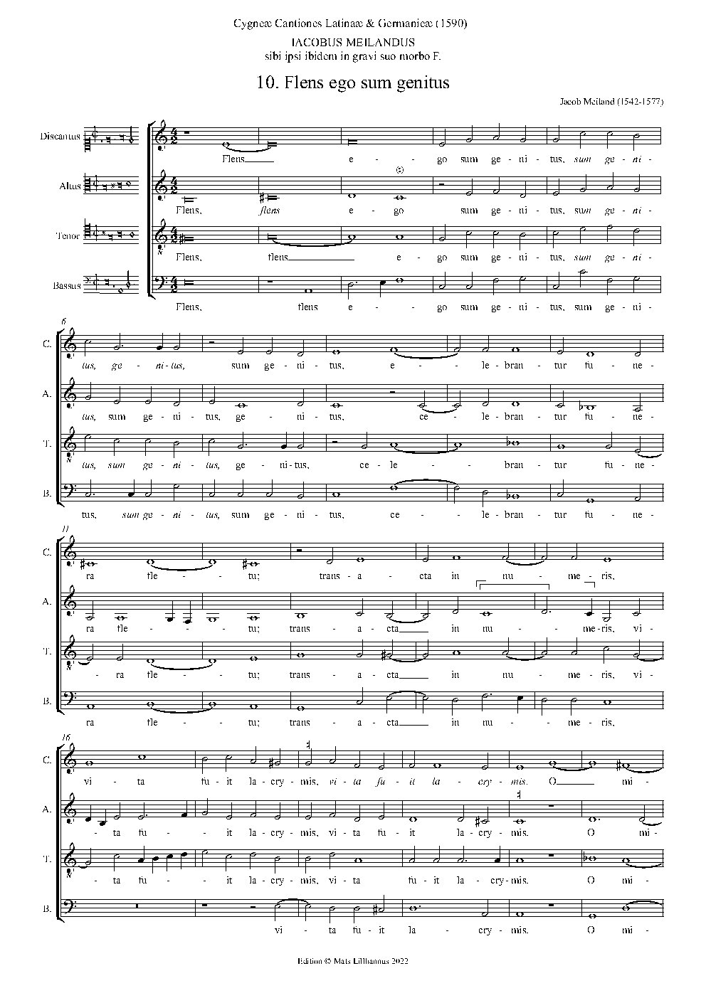 Flens ego sum genitus - Choir Script PDF Thumbnail