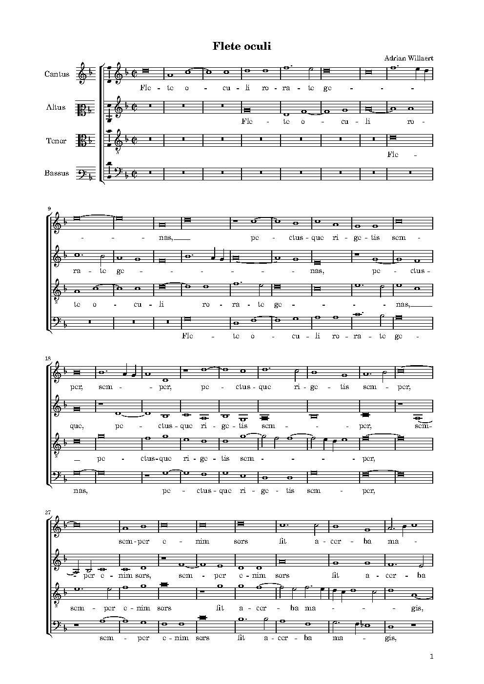 Flete oculi - Choir Script PDF Thumbnail