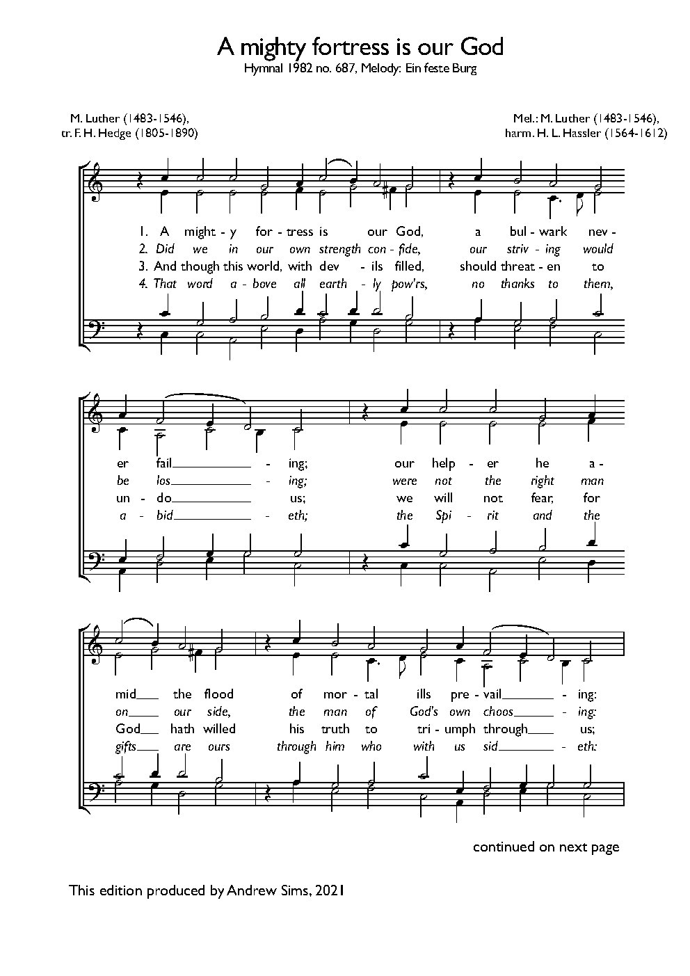 Ein feste Burg - Choir Script PDF Thumbnail