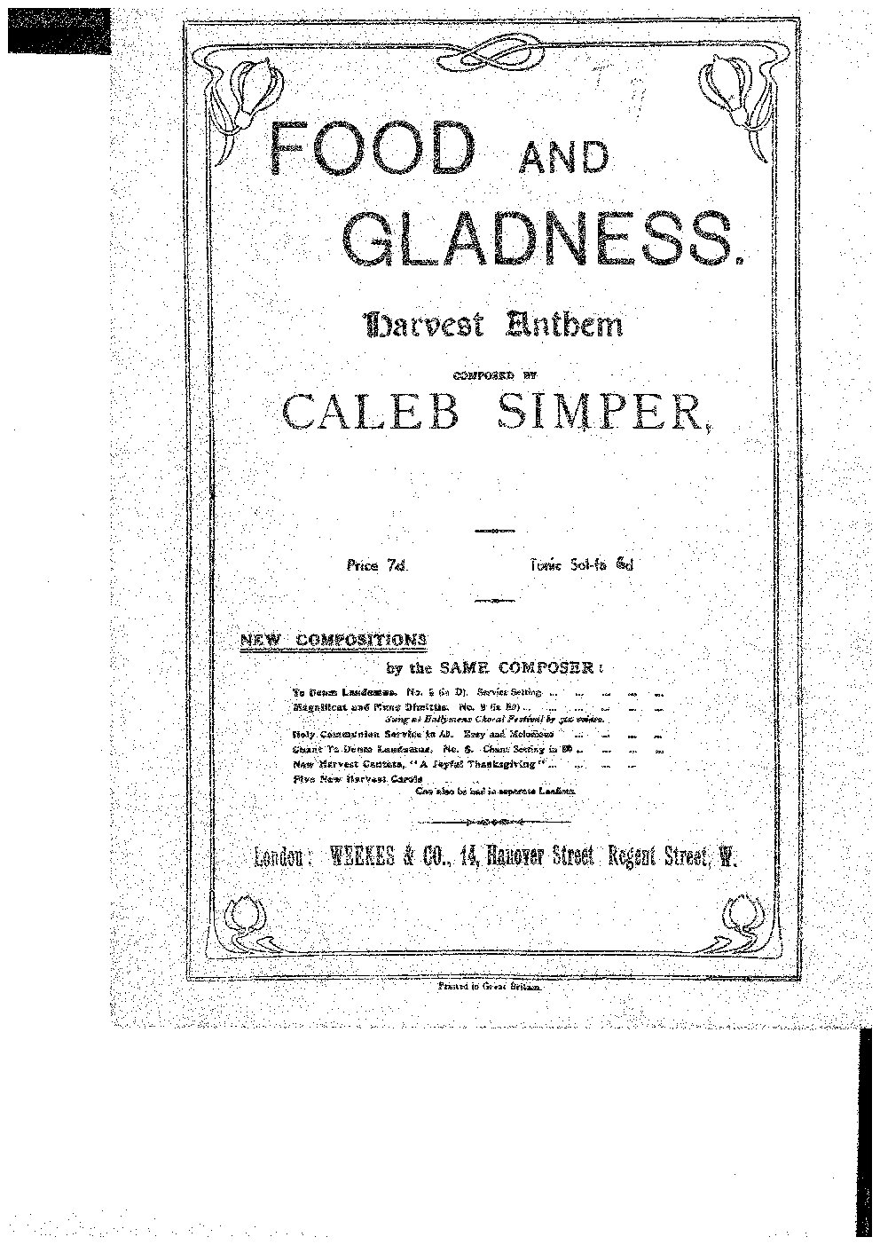 Food and Gladness