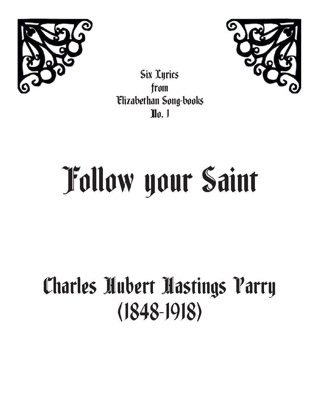 Follow your saint - Choir Script PDF Thumbnail