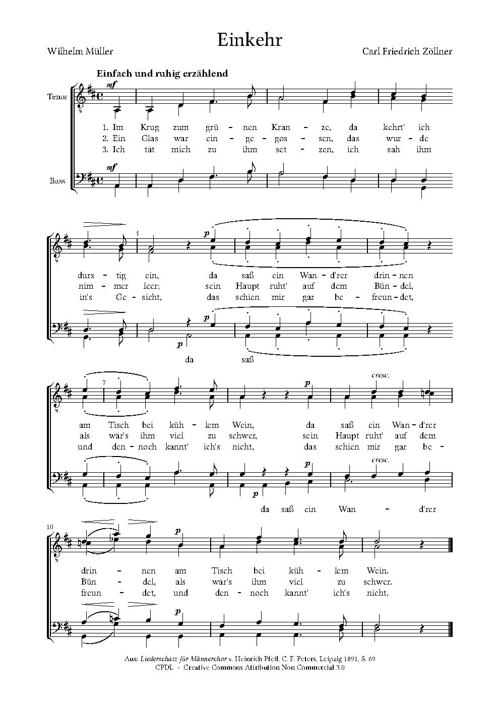 Einkehr - Choir Script PDF Thumbnail