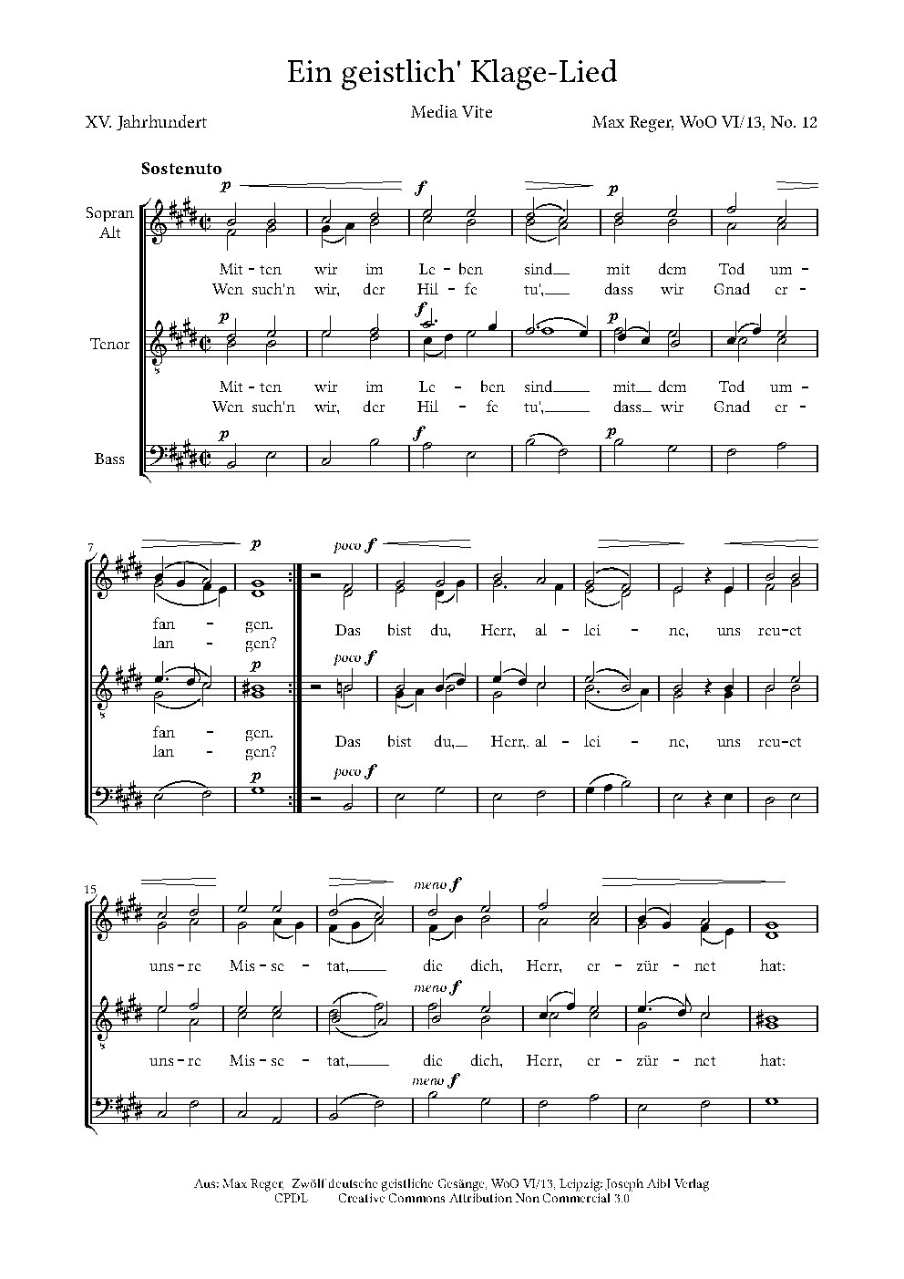 Ein geistlich' Klage-Lied, WoO VI/13, No. 12