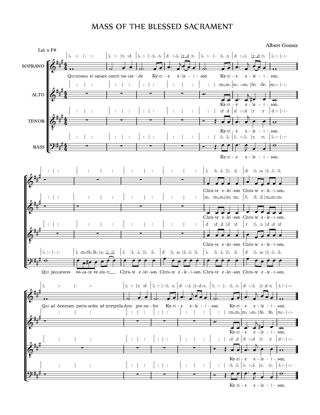 Mass Of The Blessed Sacrament - Download Choir Script PDF