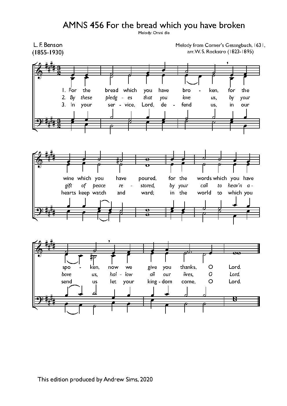 For the bread which you have broken - Choir Script PDF Thumbnail