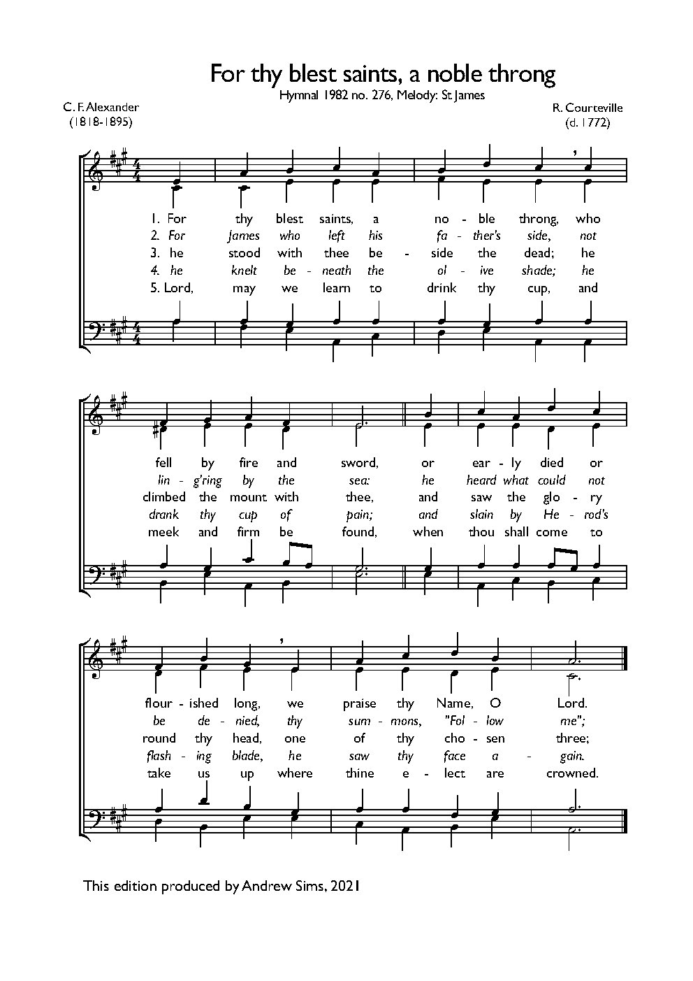 For thy blest saints, a noble throng