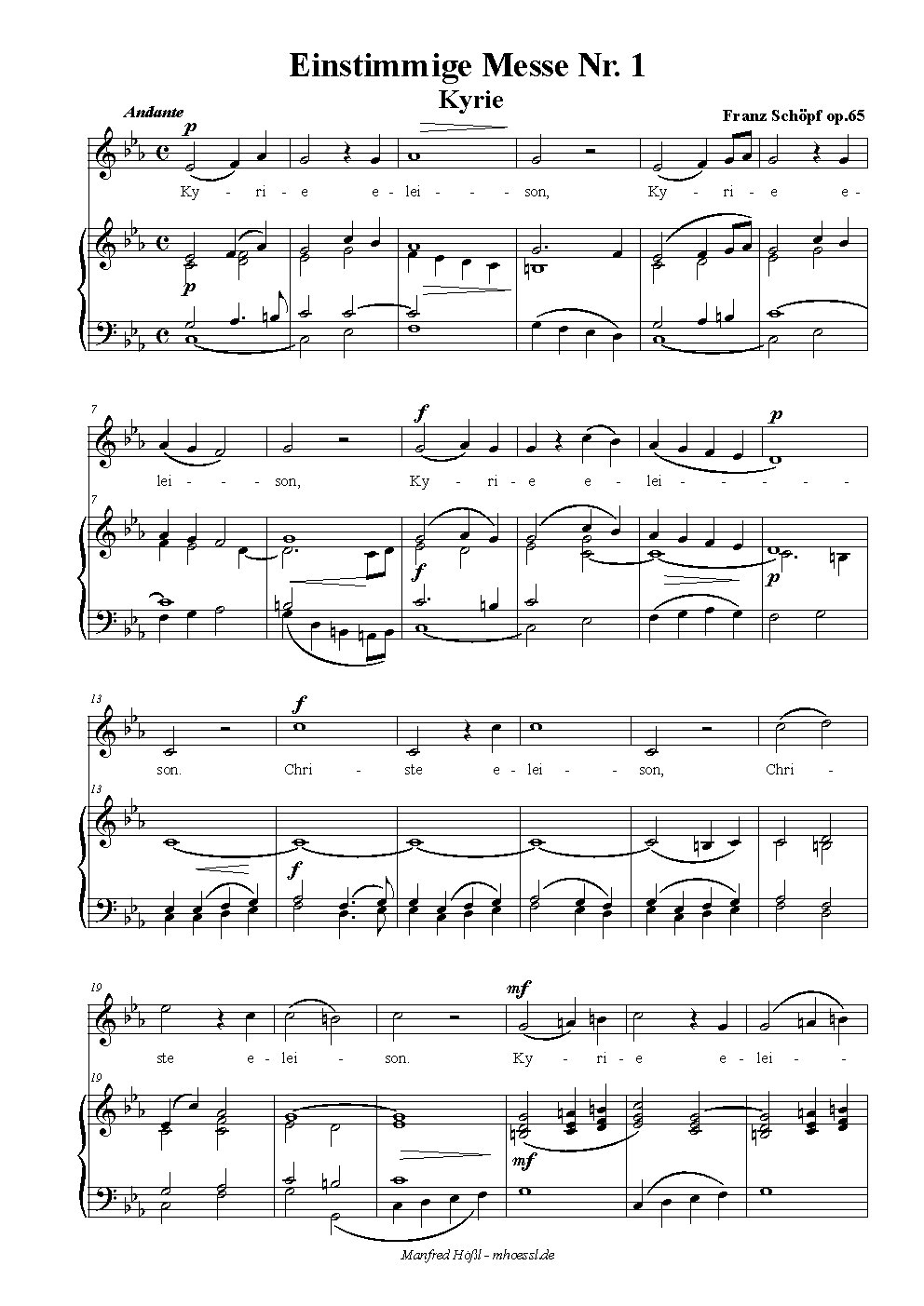 Einstimmige Messe Nr. 1