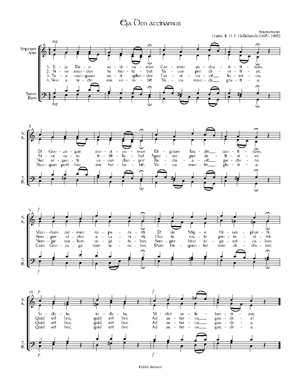 Eja Deo accinamus - Choir Script PDF Thumbnail