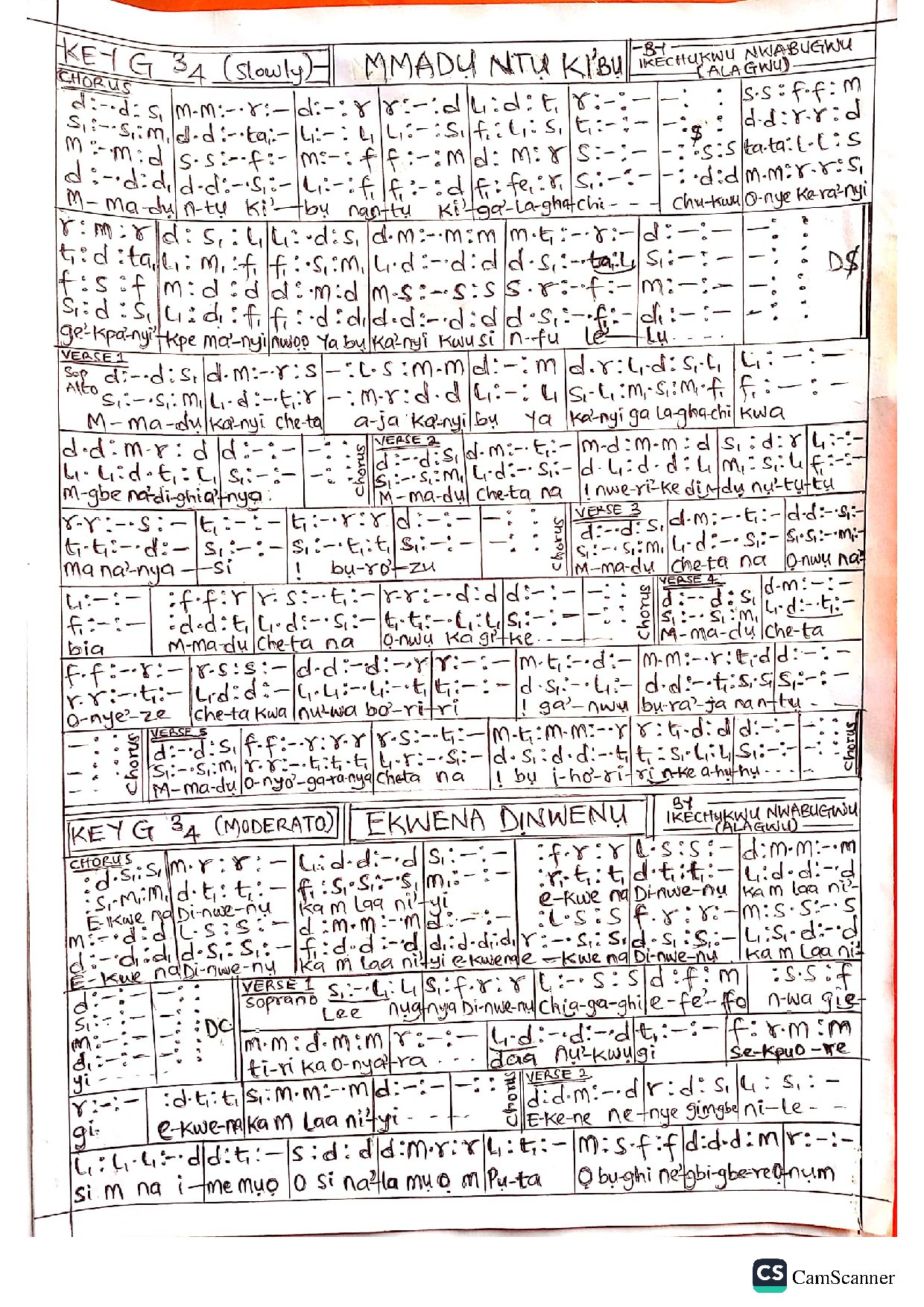 (Lent) Mmadu Ntu Ka I Bu - I. K. Alagwu - Download Choir Script PDF