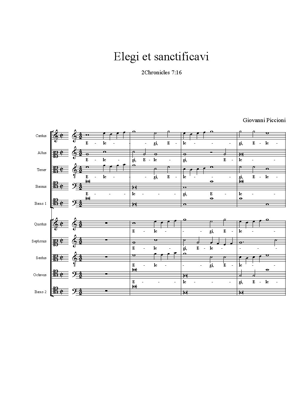 Elegi et sanctificavi