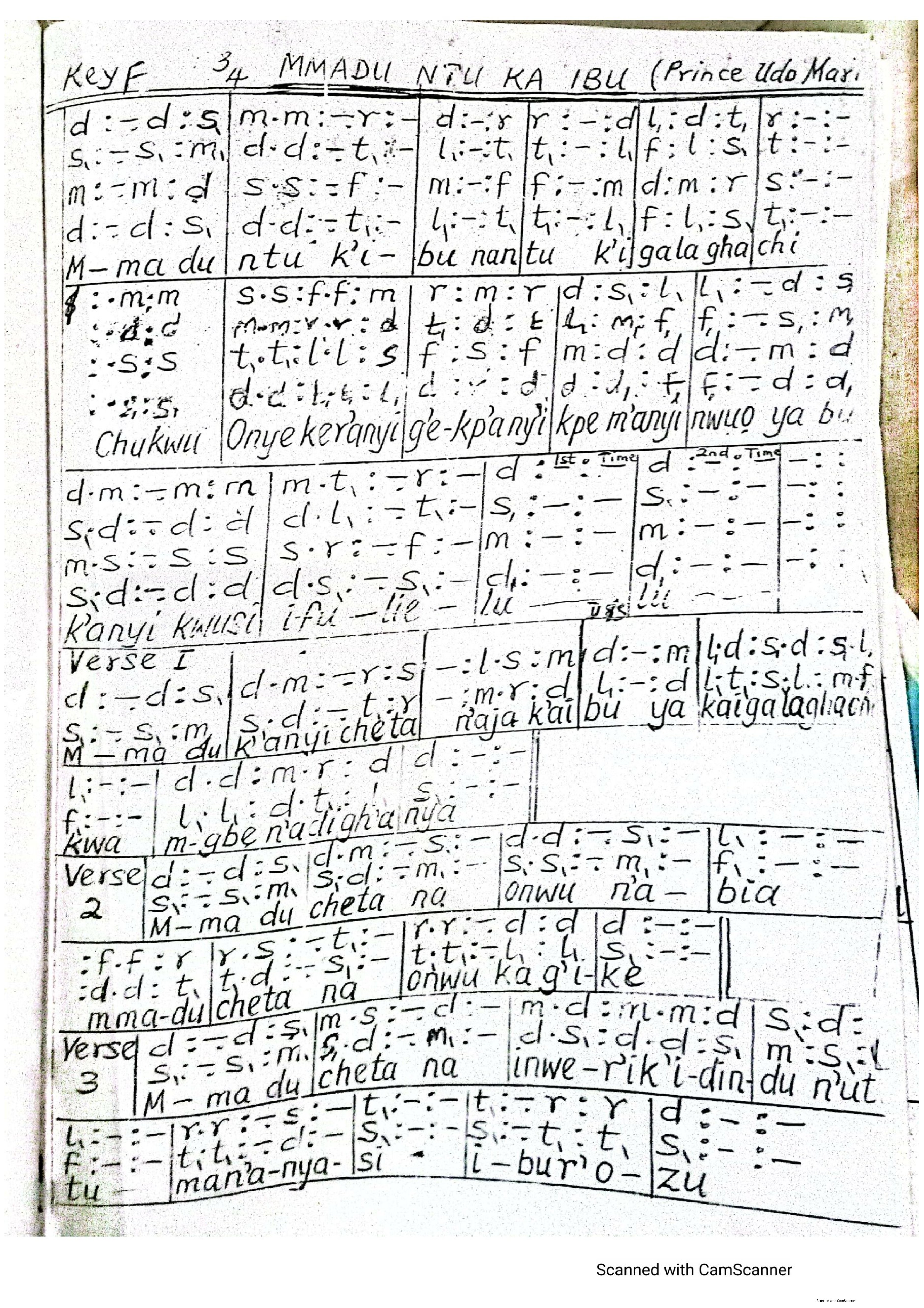 (Lent) Mmadu Ntu Ka Ibu - Download Choir Script PDF