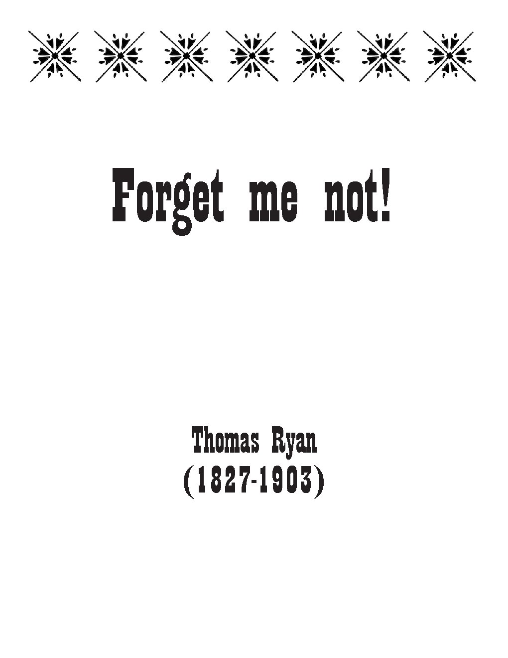 Forget me not!