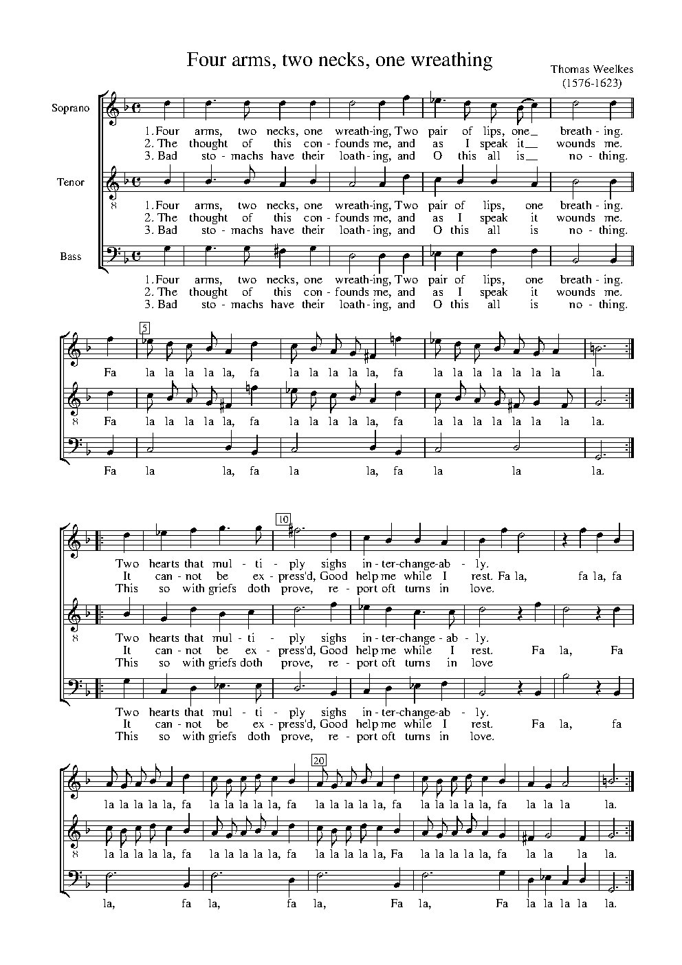 Four arms, two necks, one wreathing - Choir Script PDF Thumbnail