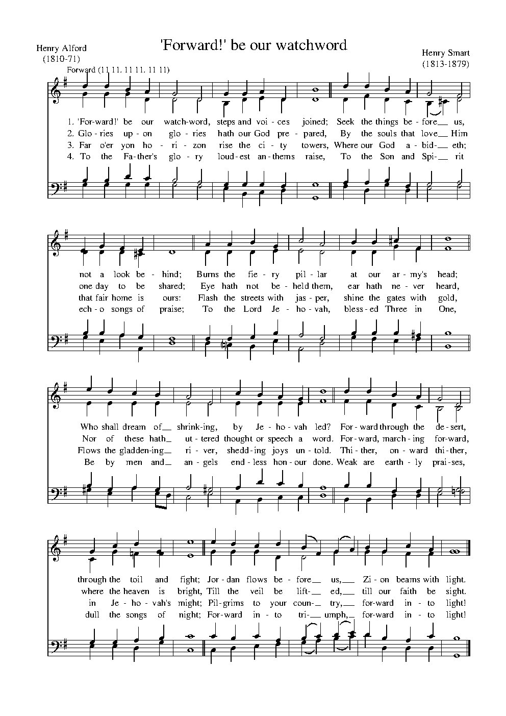 Forward! be our watchword - Choir Script PDF Thumbnail